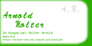 arnold molter business card